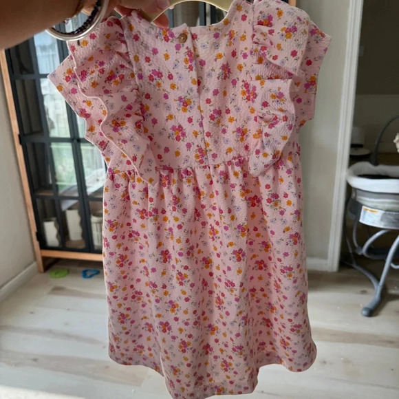 Zara Kids ruffle dress floral print textured toddler girl pastel church easter - Picture 6 of 10